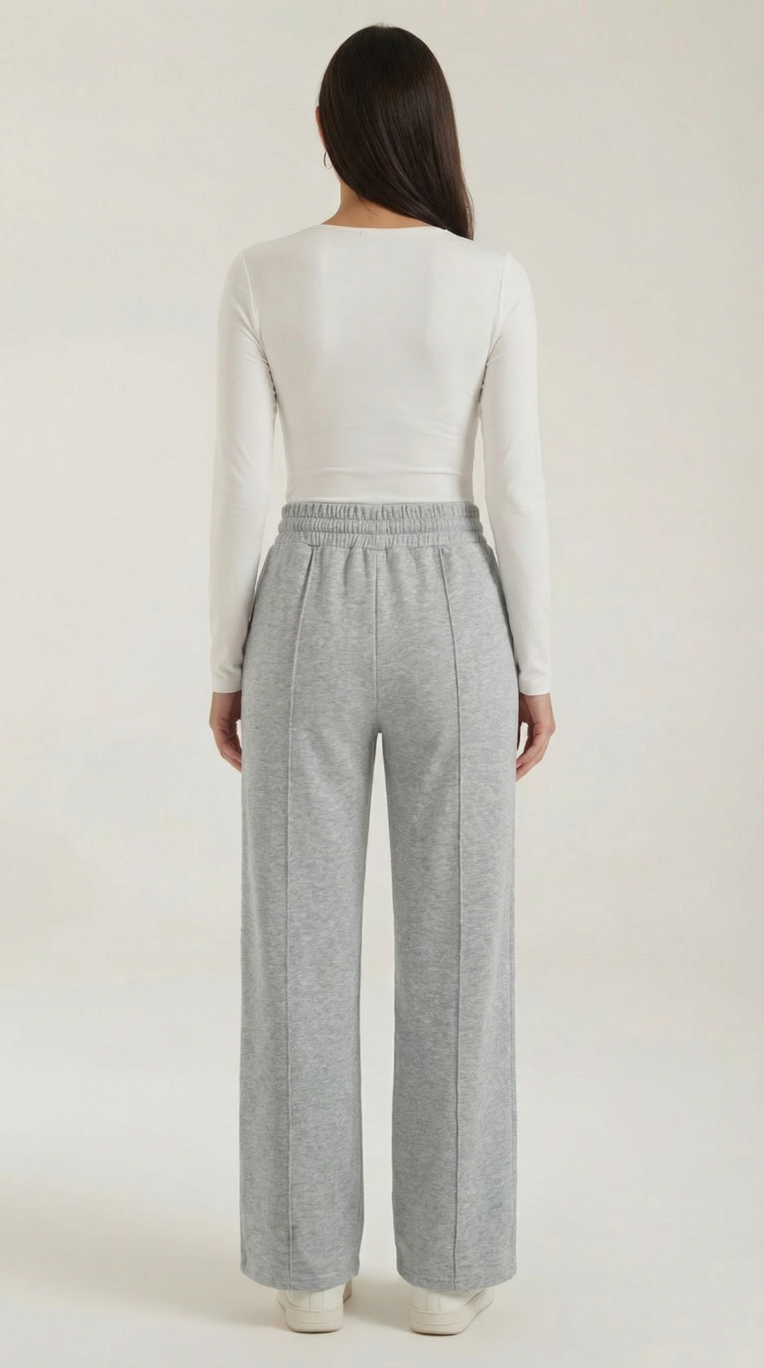 Womens Wide Leg Trousers – High-Rise Drawstring Fit