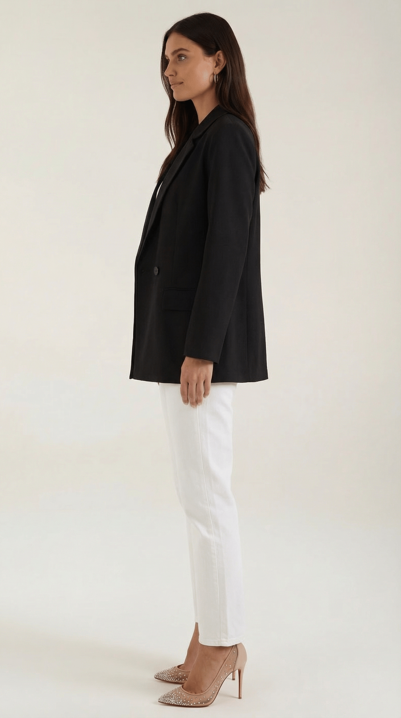 Womens Longline Blazer – Tailored Structured Everyday Style
