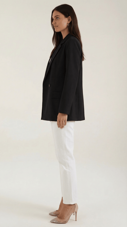 Womens Longline Blazer – Tailored Structured Everyday Style