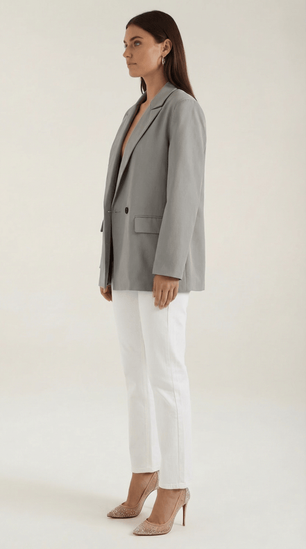Womens Longline Blazer – Tailored Structured Everyday Style