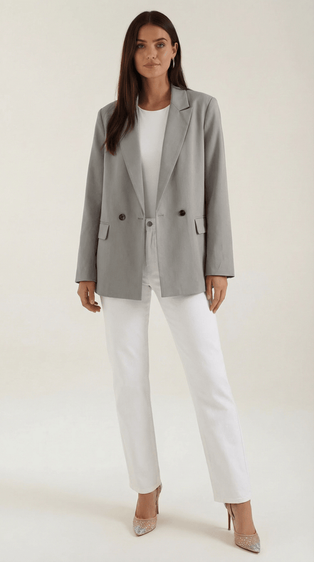 Womens Longline Blazer – Tailored Structured Everyday Style