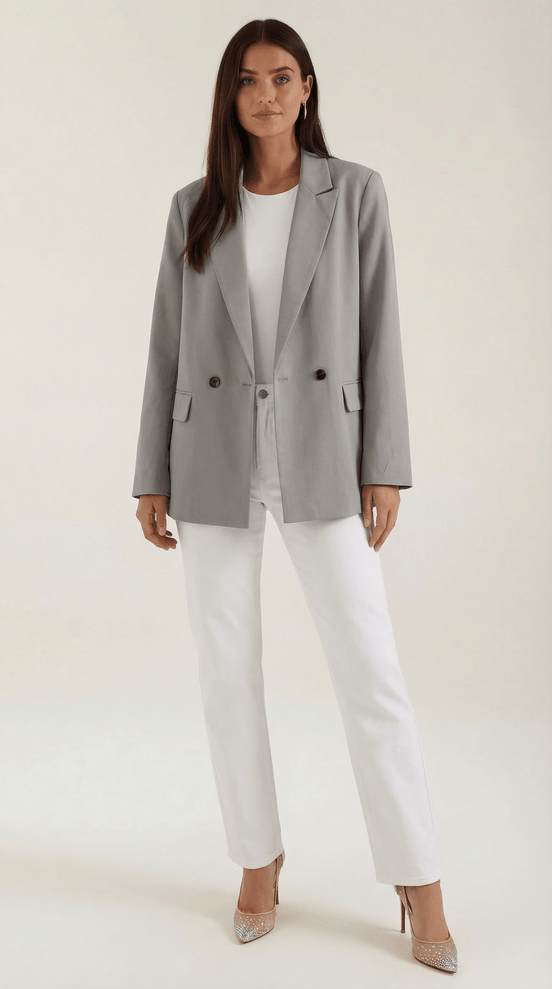 Womens Longline Blazer – Tailored Structured Everyday Style