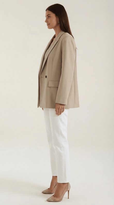 Womens Longline Blazer – Tailored Structured Everyday Style
