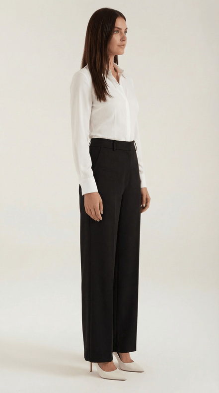 Womens Wide Leg Trousers – Tailored High Rise Elegance