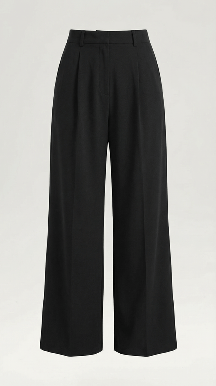 Womens Wide Leg Trousers – Tailored High Rise Elegance