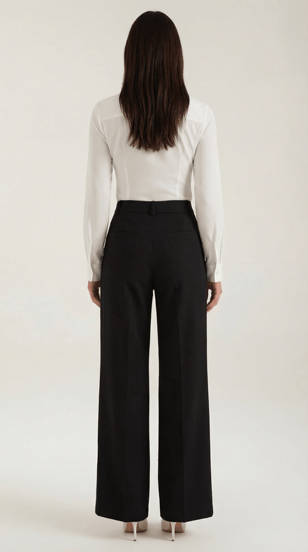 Womens Wide Leg Trousers – Tailored High Rise Elegance