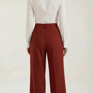 Womens Wide Leg Trousers – Tailored High Rise Elegance