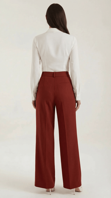 Womens Wide Leg Trousers – Tailored High Rise Elegance
