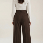 Womens Wide Leg Trousers – Tailored High Rise Elegance
