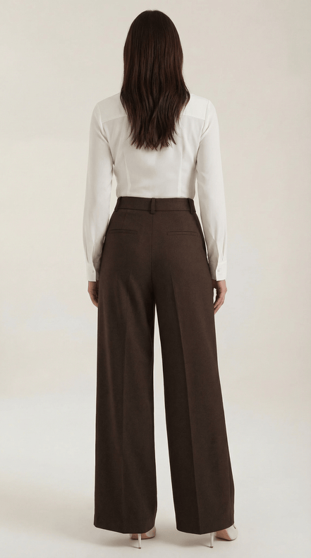 Womens Wide Leg Trousers – Tailored High Rise Elegance