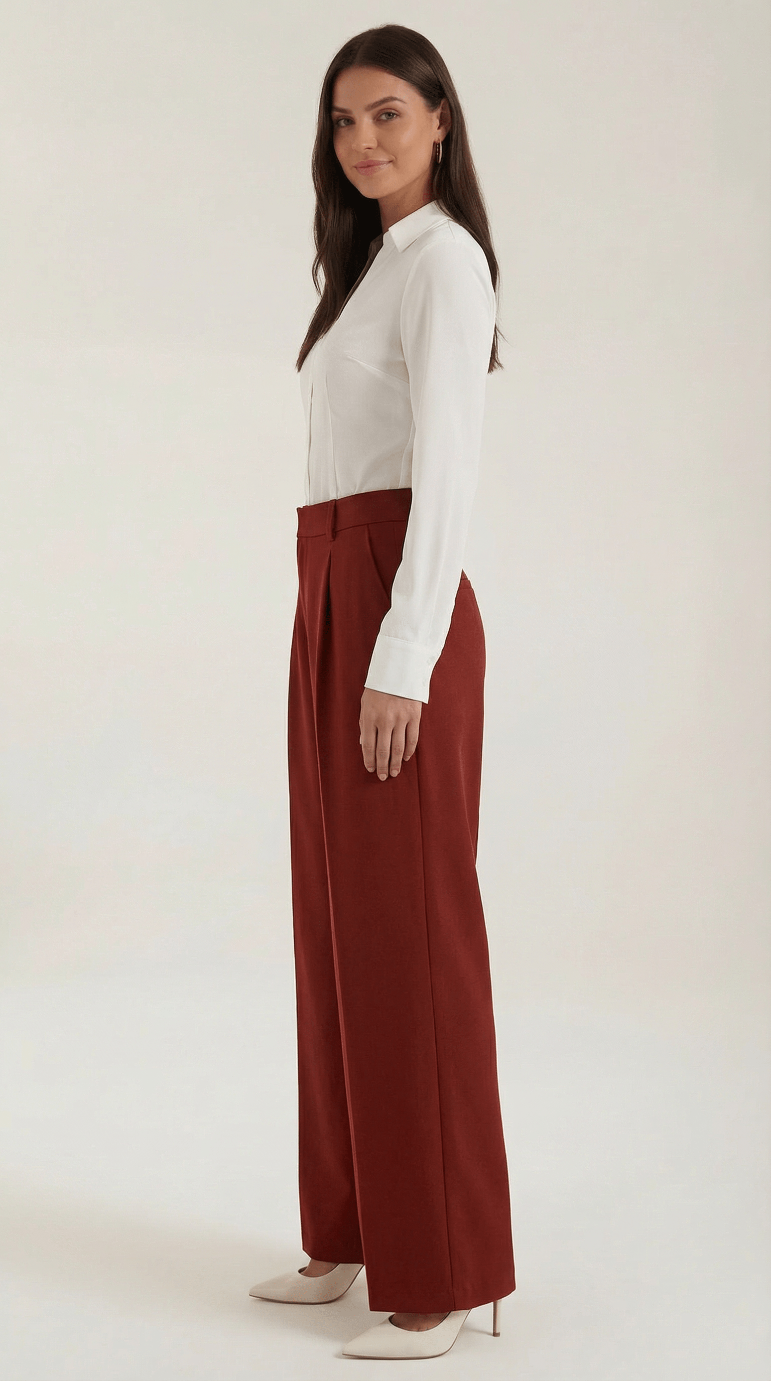 Womens Wide Leg Trousers – Tailored High Rise Elegance