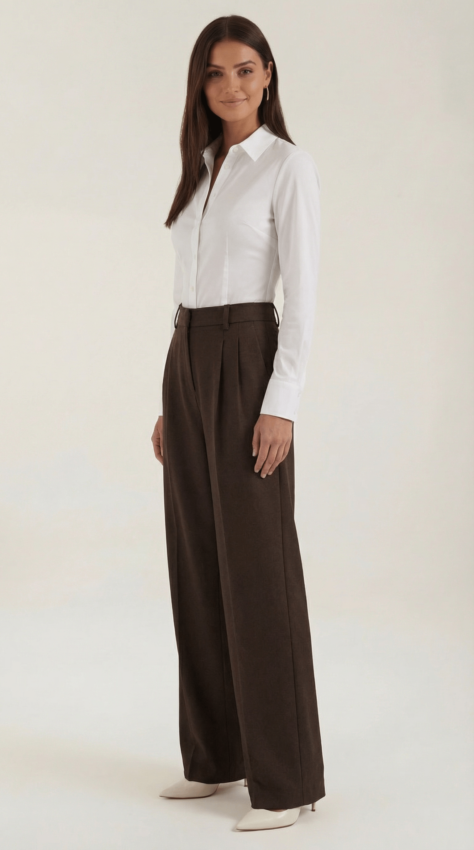 Womens Wide Leg Trousers – Tailored High Rise Elegance