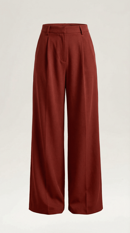 Womens Wide Leg Trousers – Tailored High Rise Elegance