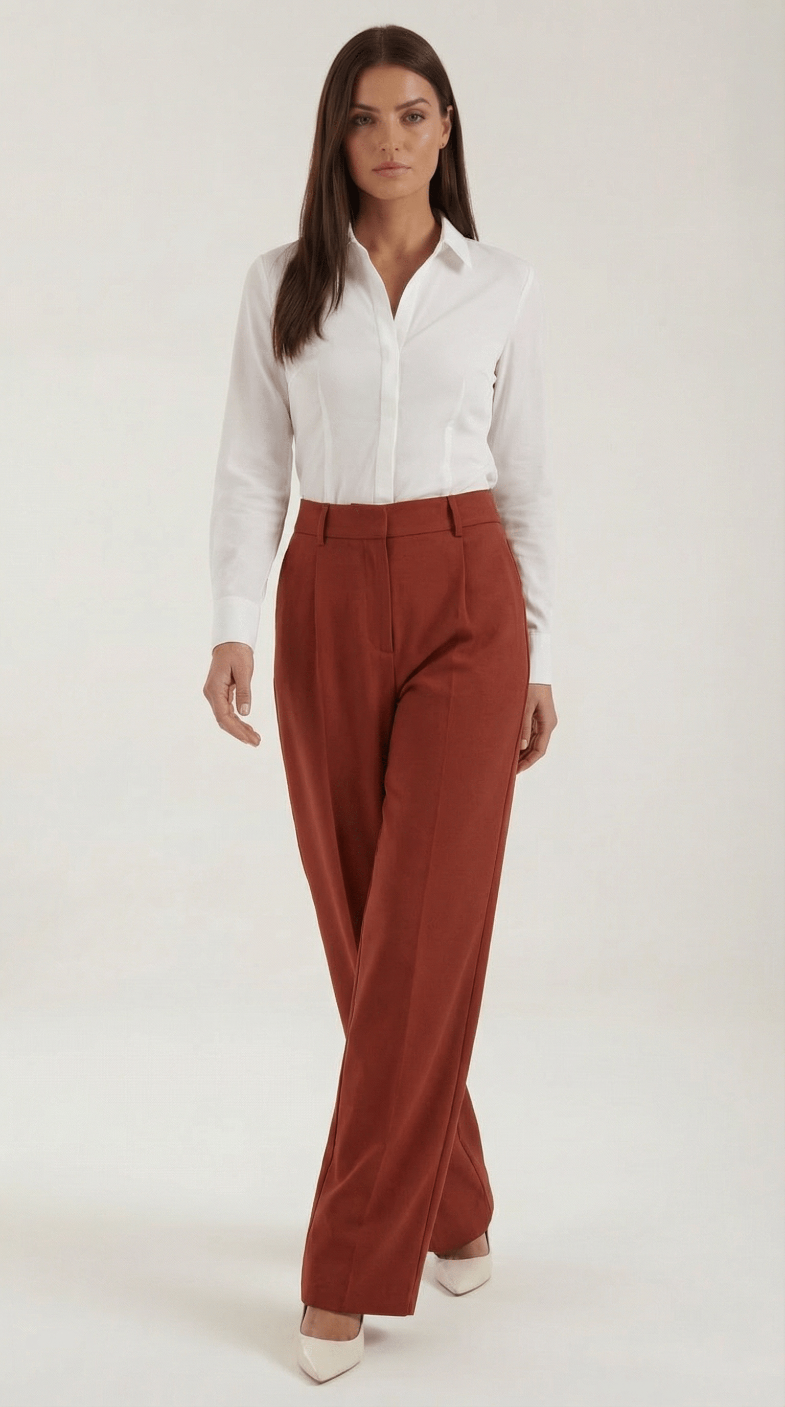 Womens Wide Leg Trousers – Tailored High Rise Elegance