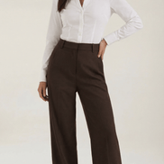 Womens Wide Leg Trousers – Tailored High Rise Elegance