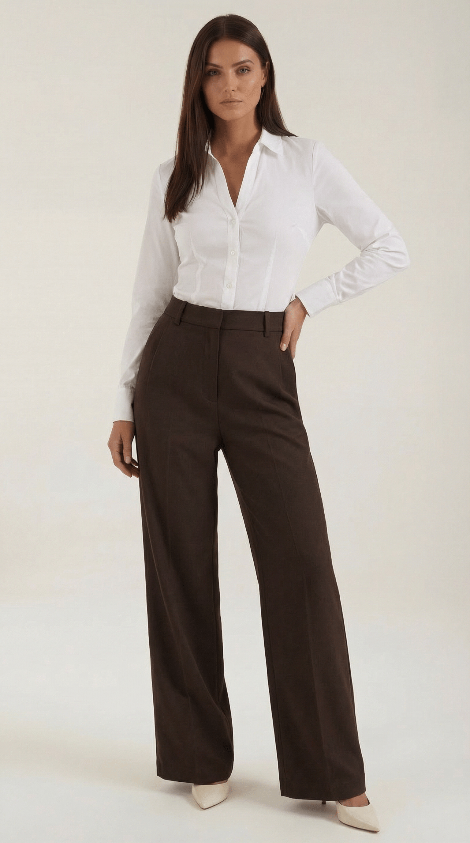 Womens Wide Leg Trousers – Tailored High Rise Elegance