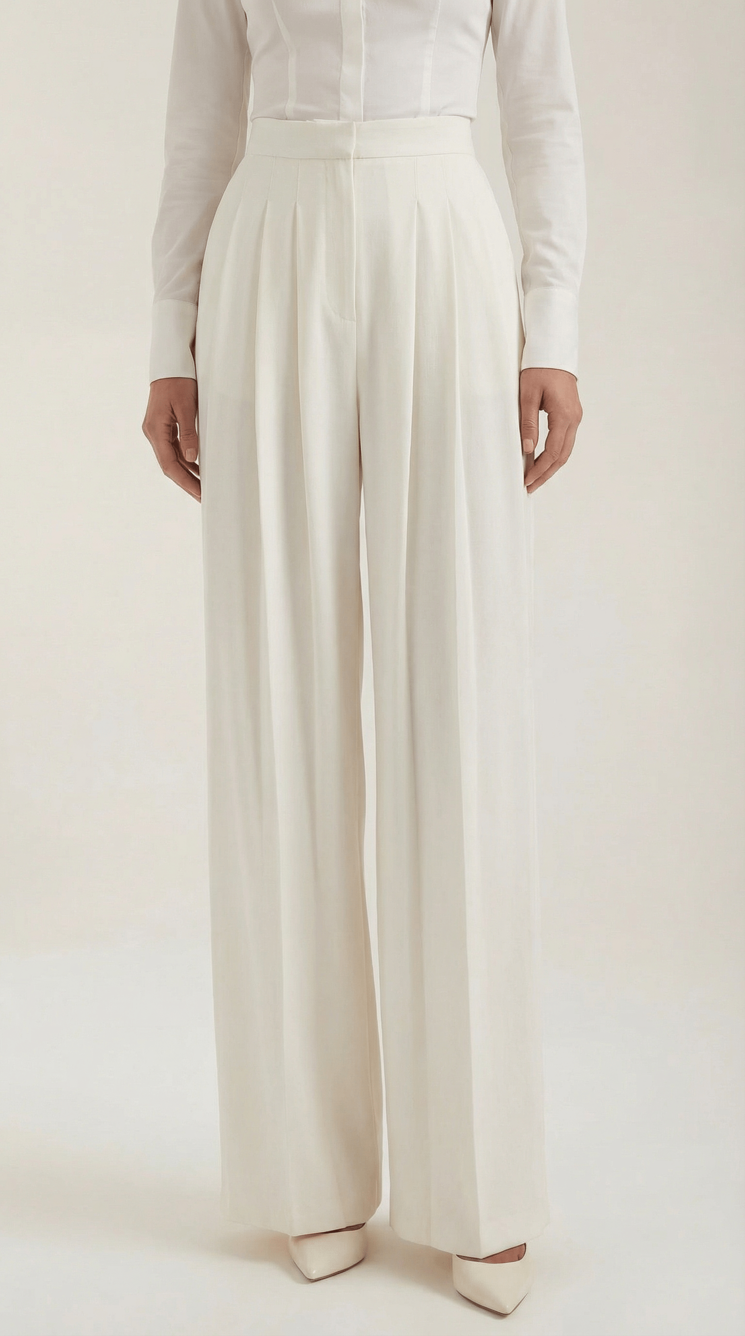 Womens Wide Leg Trousers – Minimal Tailored Modern Fit