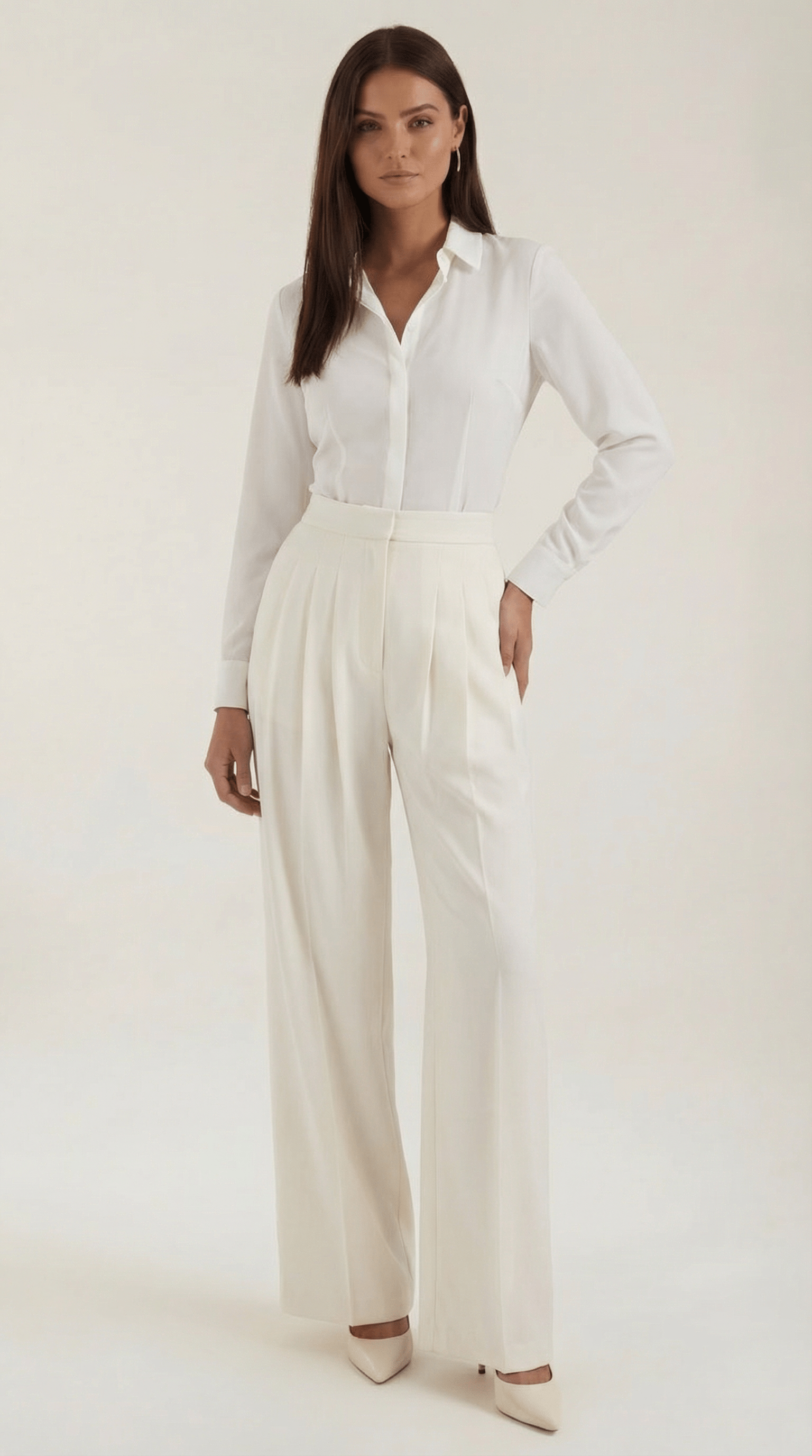 Womens Wide Leg Trousers – Minimal Tailored Modern Fit