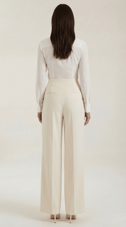 Womens Wide Leg Trousers – Minimal Tailored Modern Fit