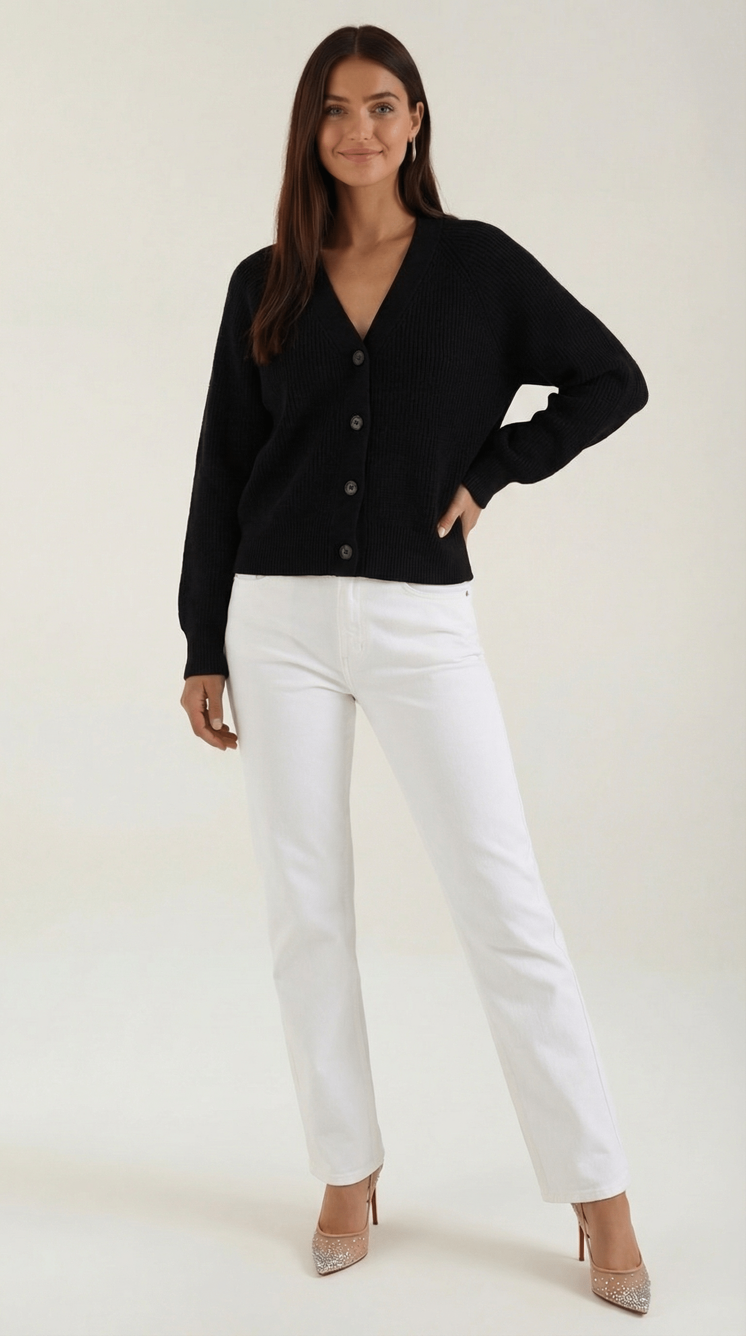 Womens V Neck Button Cardigan – Timeless Chic Everyday Style