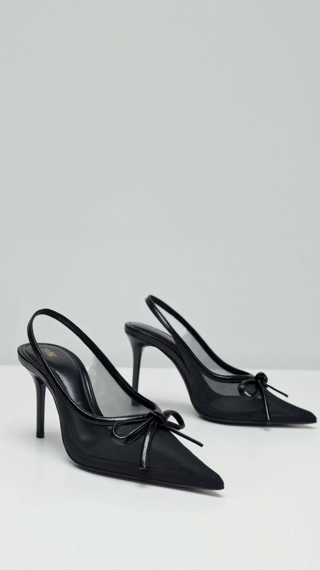 Womens Pointed Toe Slingback Court Heels – Elegant Bow Detail Style