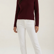 Womens Ribbed V Neck Sweater – Chic Fall Spring Essential