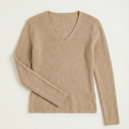 Womens Ribbed V Neck Sweater – Chic Fall Spring Essential