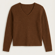 Womens Ribbed V Neck Sweater – Chic Fall Spring Essential