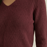 Womens Ribbed V Neck Sweater – Chic Fall Spring Essential