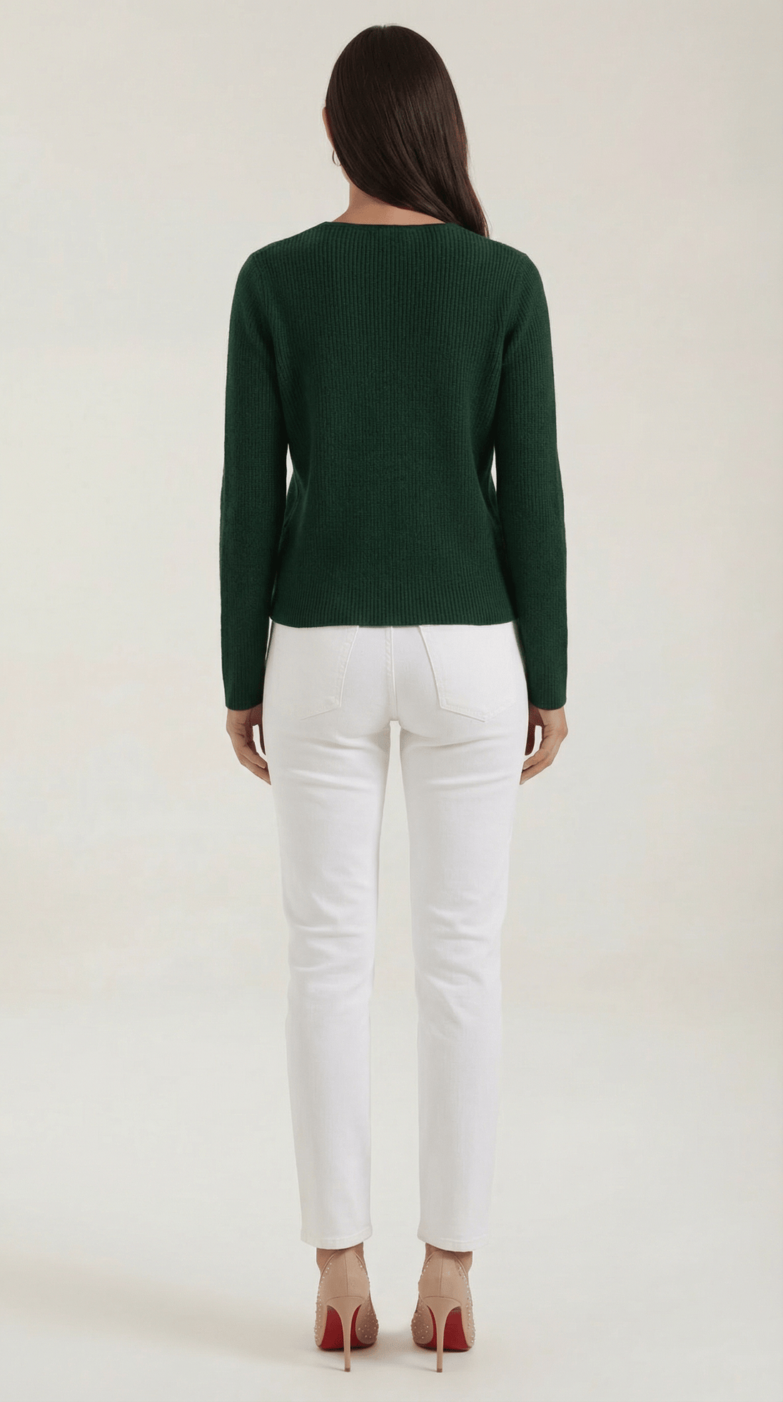 Womens Ribbed V Neck Sweater – Chic Fall Spring Essential