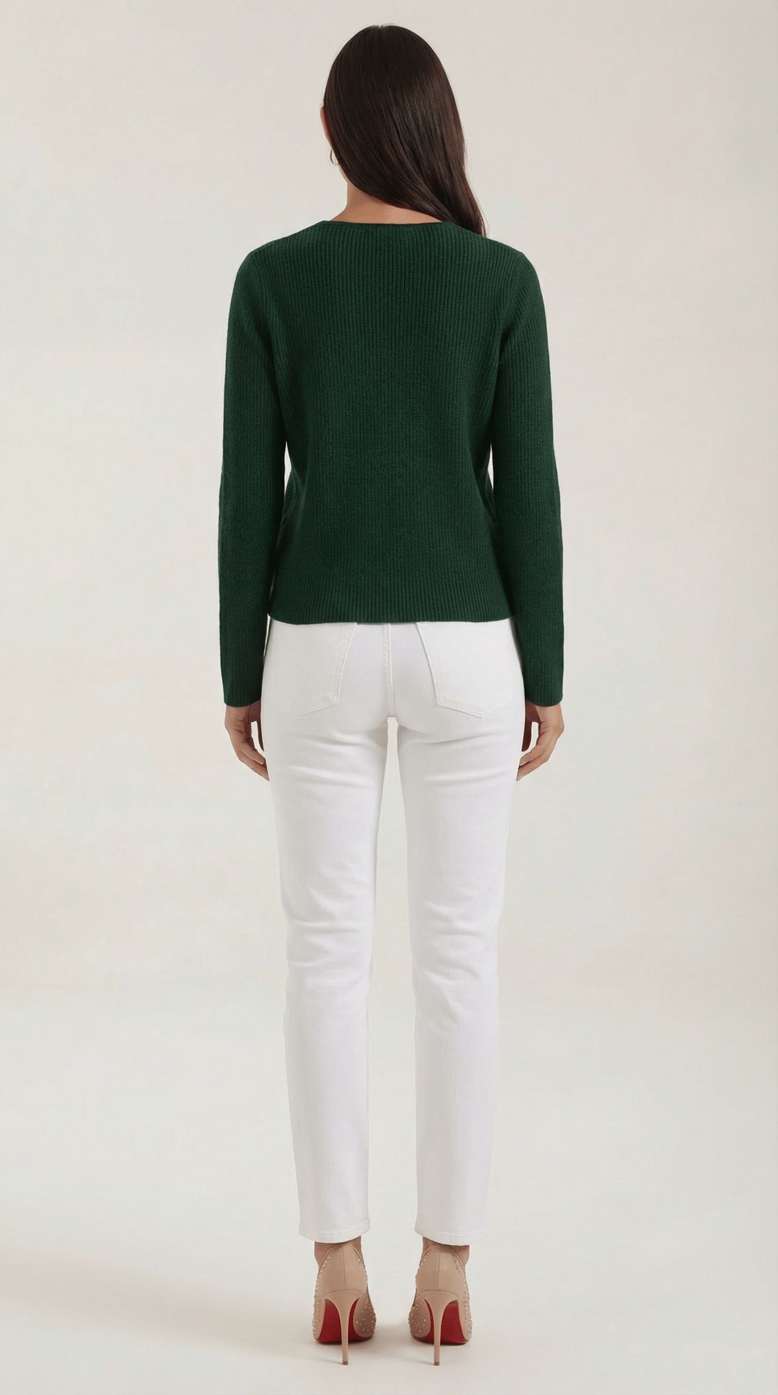 Womens Ribbed V Neck Sweater – Chic Fall Spring Essential