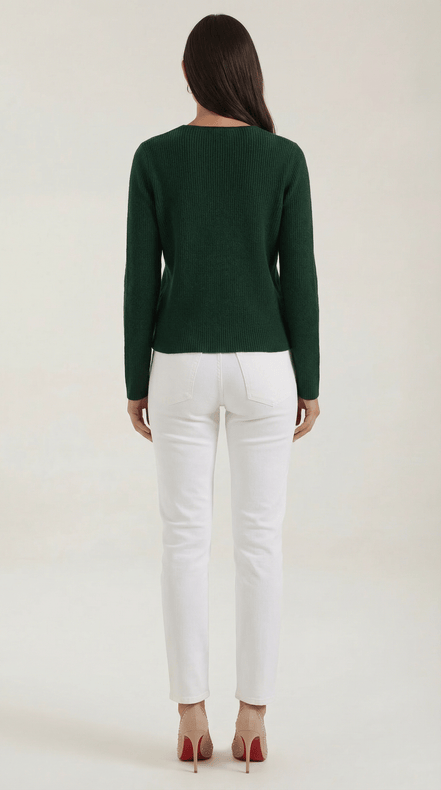 Womens Ribbed V Neck Sweater – Chic Fall Spring Essential