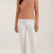 Womens Ribbed V Neck Sweater – Chic Fall Spring Essential