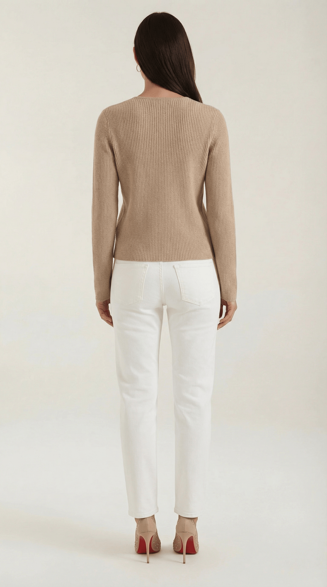 Womens Ribbed V Neck Sweater – Chic Fall Spring Essential
