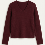 Womens Ribbed V Neck Sweater – Chic Fall Spring Essential