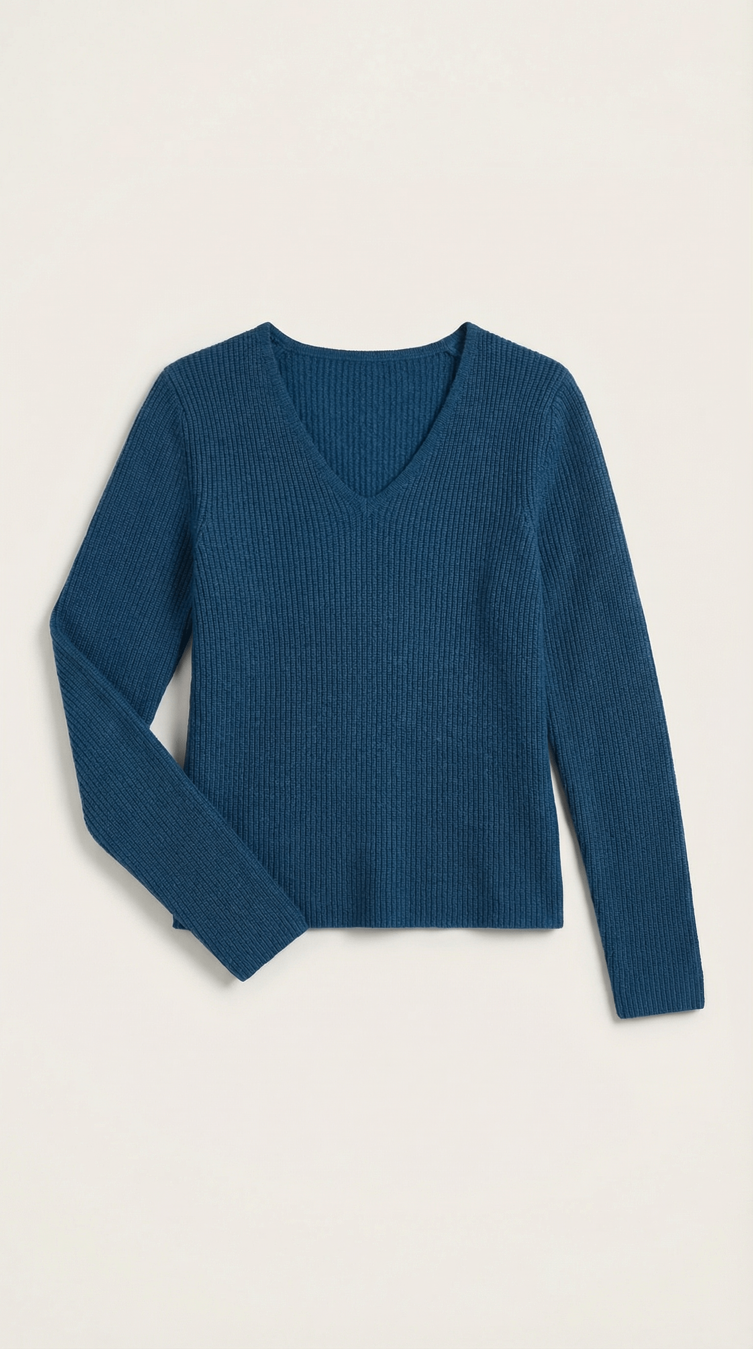 Womens Ribbed V Neck Sweater – Chic Fall Spring Essential