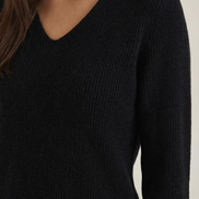 Womens Ribbed V Neck Sweater – Chic Fall Spring Essential