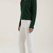 Womens Ribbed V Neck Sweater – Chic Fall Spring Essential