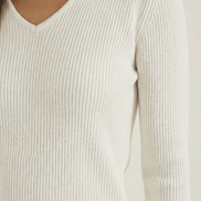 Womens Ribbed V Neck Sweater – Chic Fall Spring Essential