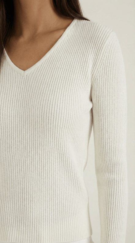 Womens Ribbed V Neck Sweater – Chic Fall Spring Essential