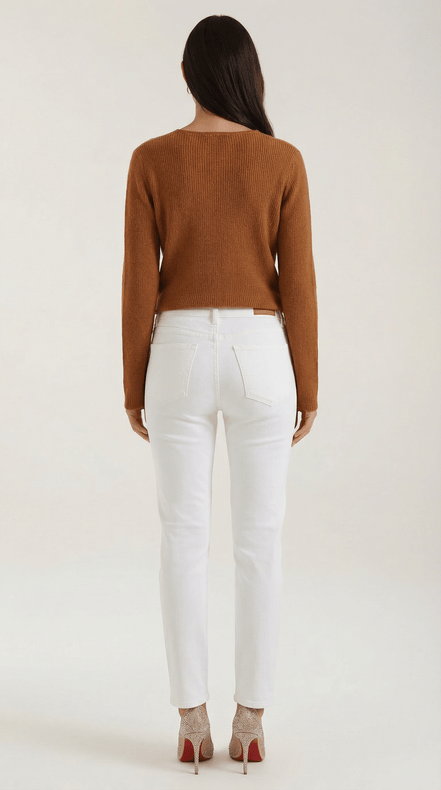 Womens Ribbed V Neck Sweater – Chic Fall Spring Essential