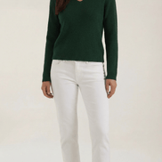 Womens Ribbed V Neck Sweater – Chic Fall Spring Essential