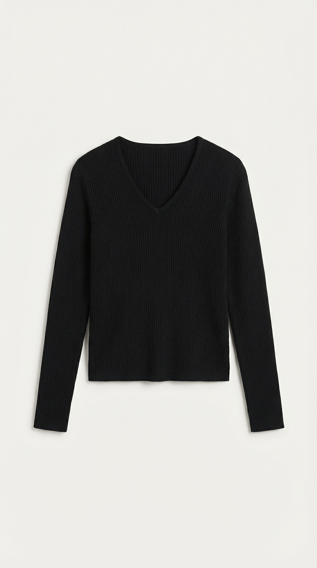 Womens Ribbed V Neck Sweater – Chic Fall Spring Essential