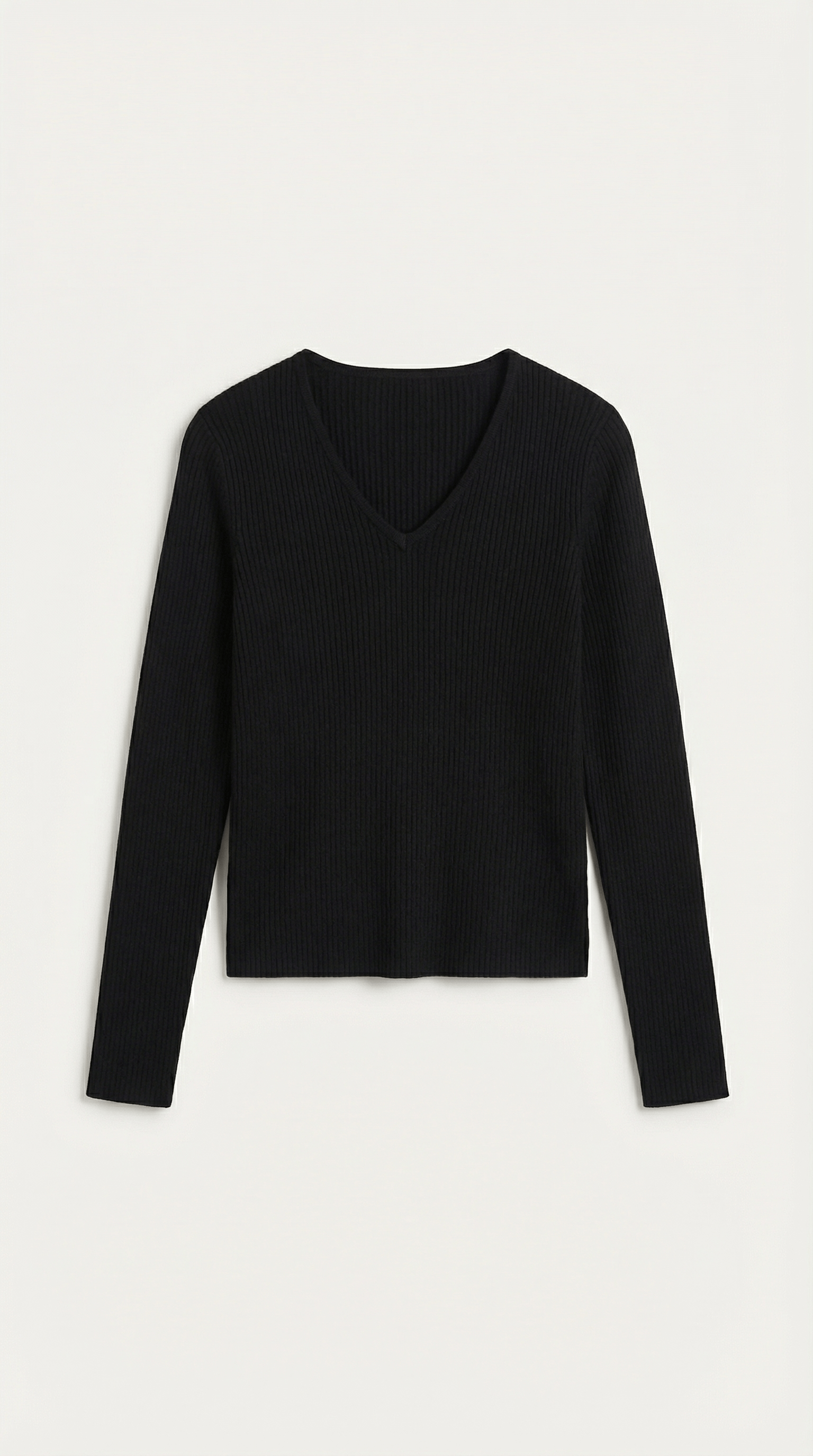Womens Ribbed V Neck Sweater – Chic Fall Spring Essential