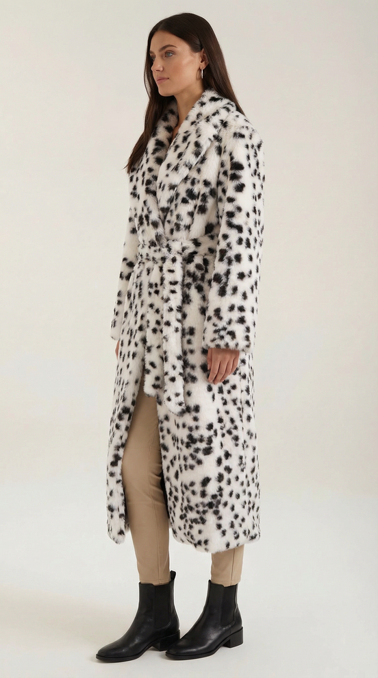 Stella – Faux Fur Coat Women Winter Coat Women Leopard Print Long Coat