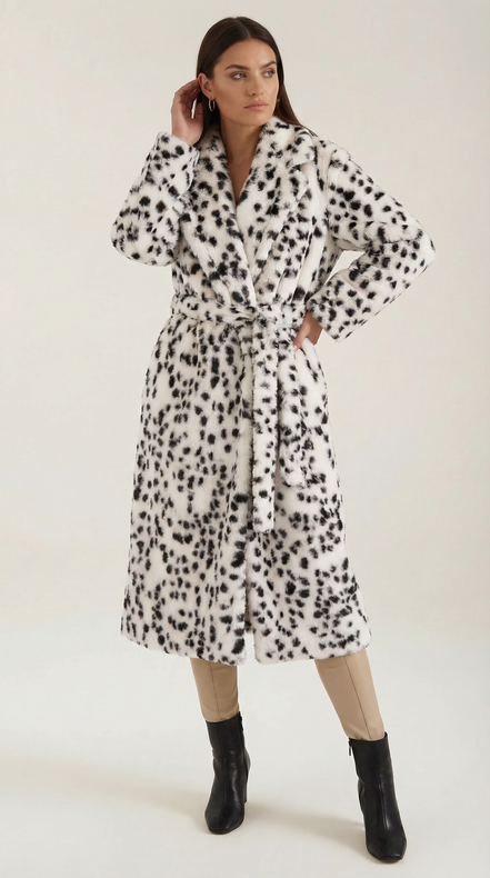 Stella – Faux Fur Coat Women Winter Coat Women Leopard Print Long Coat