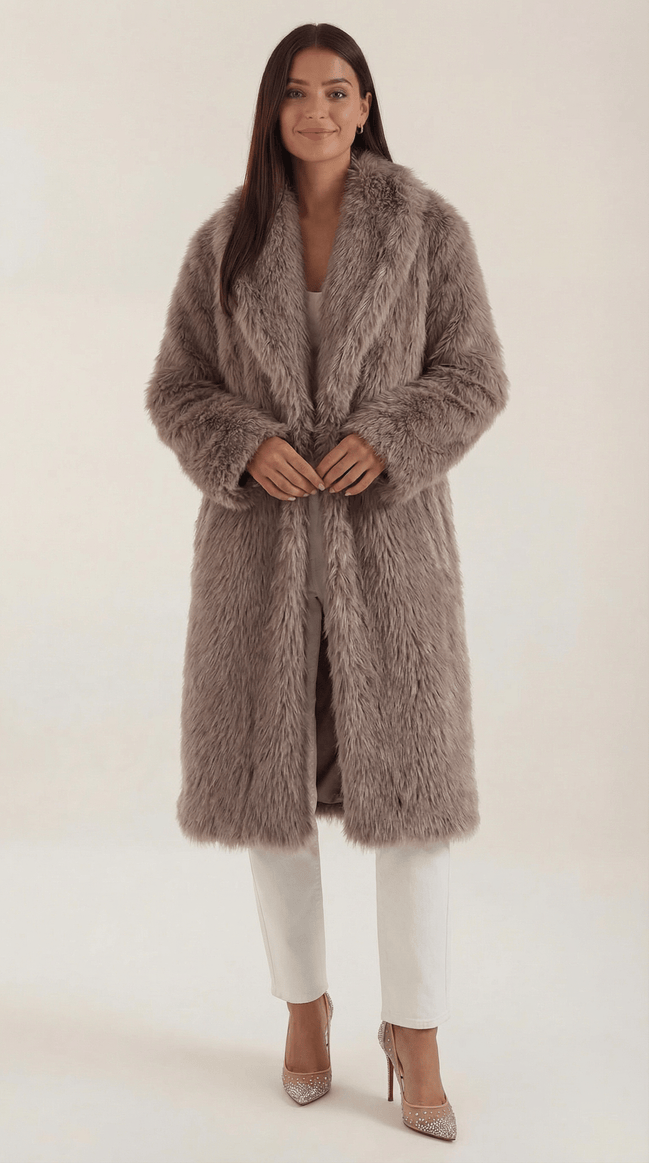 Womens Long Statement Coat – Elegant Minimalist Everyday Style