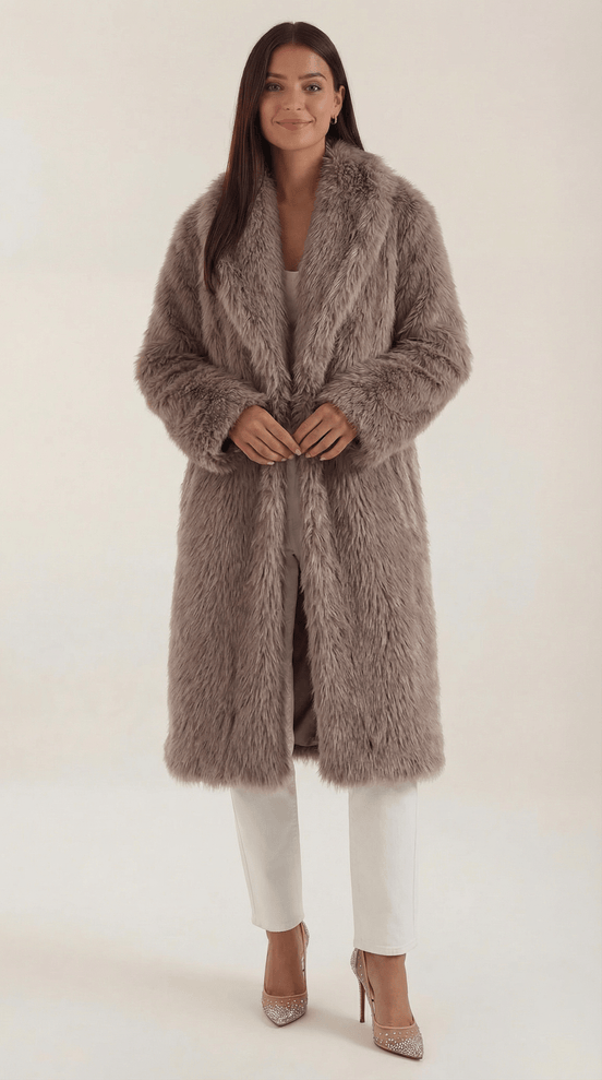 Womens Long Statement Coat – Elegant Minimalist Everyday Style