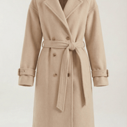 Womens Belted Trench Coat – Classic Double Breasted Elegant Style