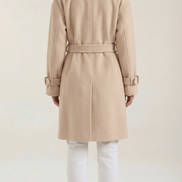 Womens Belted Trench Coat – Classic Double Breasted Elegant Style